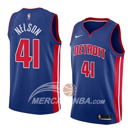 Maglia NBA Detroit Pistons Jameer Nelson Icon 2018 Blu